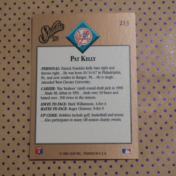 Pat Kelly #213 Baseball Card - Picture 2 of 2